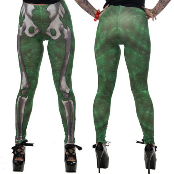 kalhoty plátěné KREEPSVILLE SIX SIX SIX Skele-Bone XL